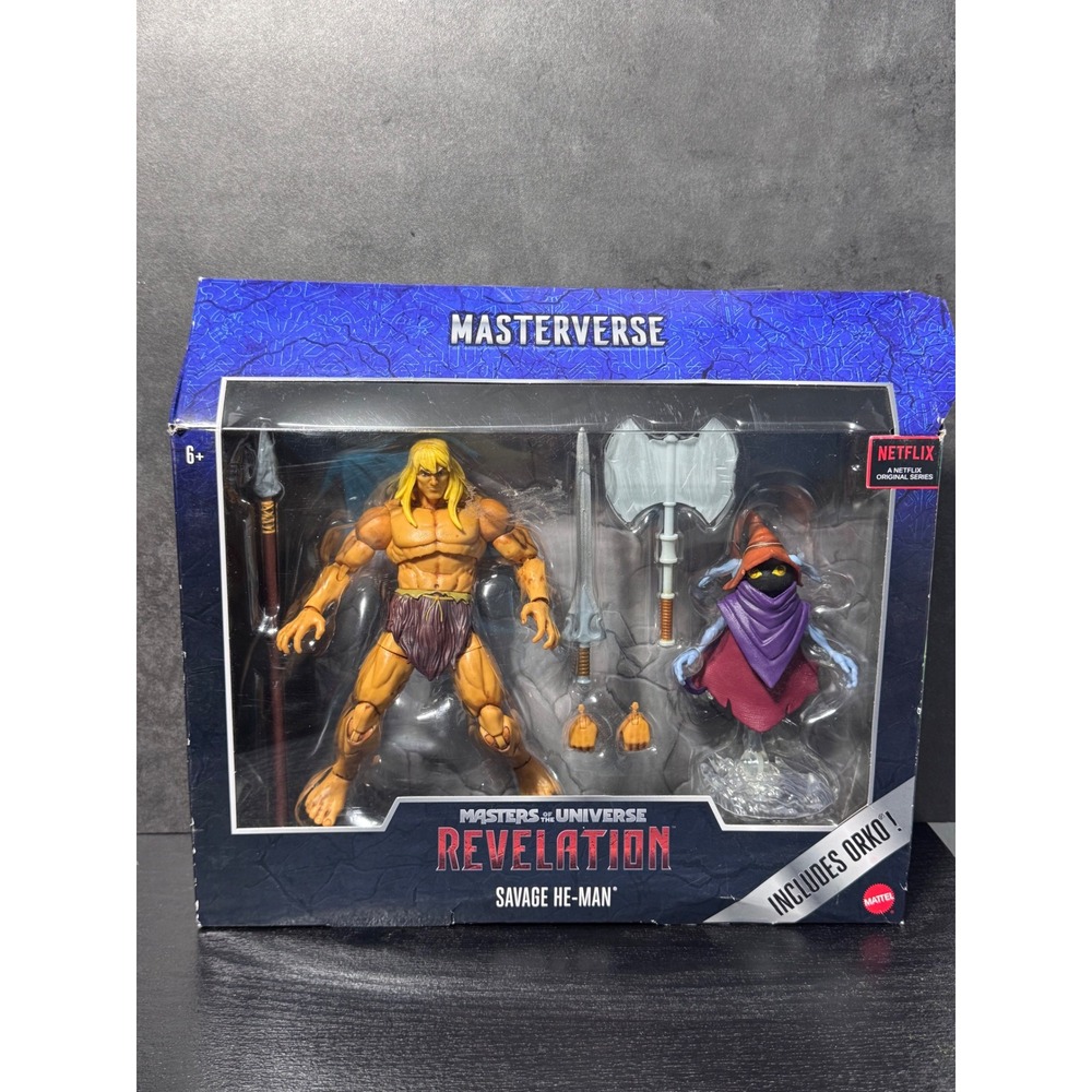 Mattel Masters of the Universe Revelation Masterverse Savage He-Man Orko GYY41
